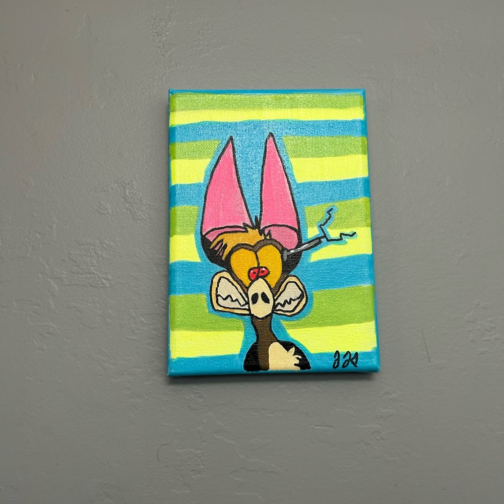 Original FernGully “Batty” Acrylic Painting 5x7